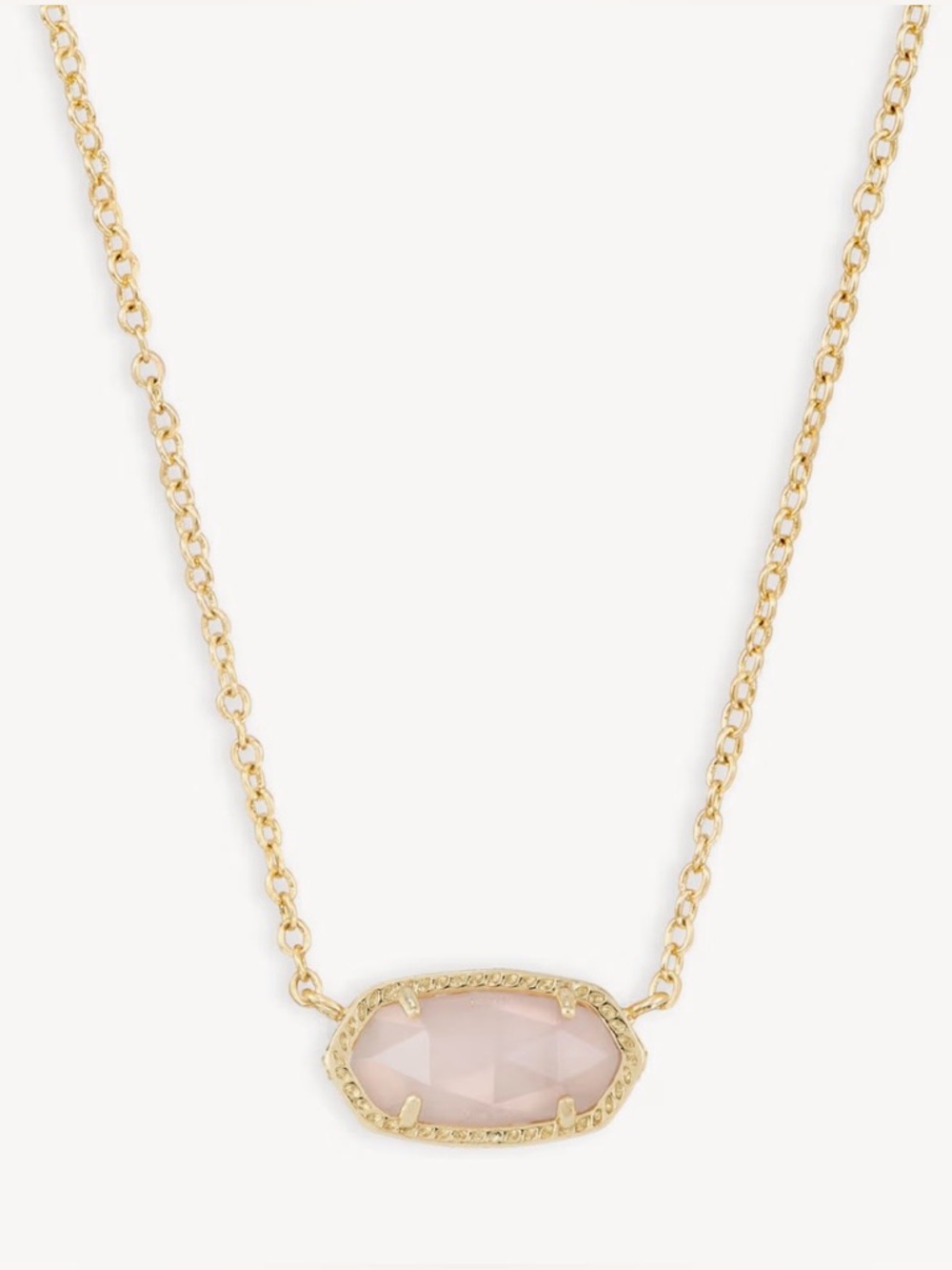 NWT Kendra Scott: Rose Quartz Elisa Gold Pendant Necklace, Adjustable Chain ✨ - Picture 5 of 7